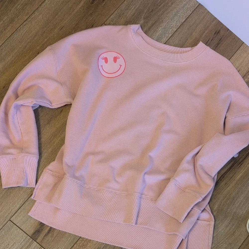 Pink Smiley Sweatshirt - Picture 1 of 5